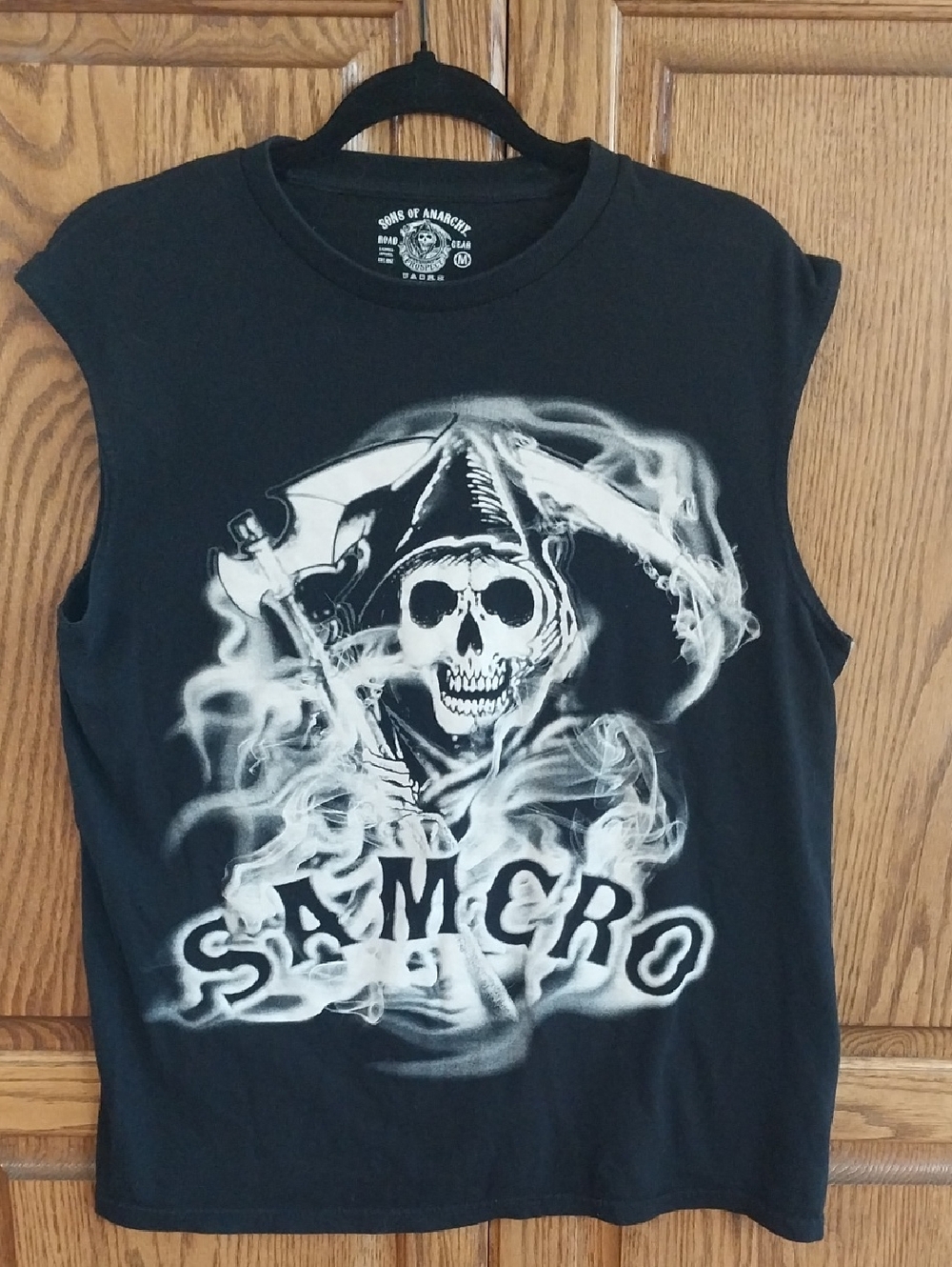 Sons of Anarchy SAMCRO Tank Top Size Medium Black White Licensed Grunge Biker